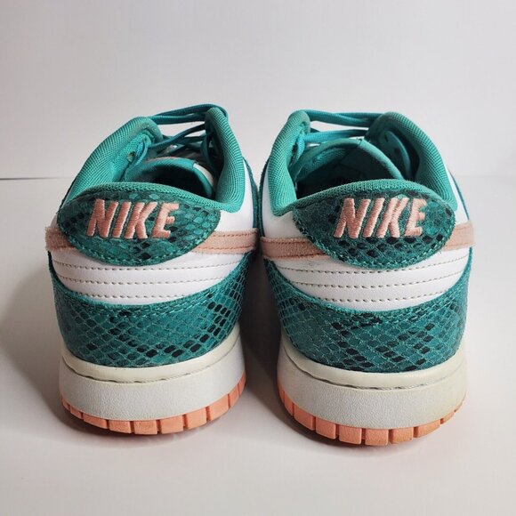 Size 11 - Nike Dunk Low Washed Teal Snakeskin - Picture 4 of 6